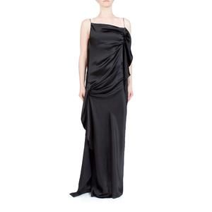 NEW CHRISTOPHER ESBER cusco draped silk maxi dress in black